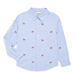 NWT Janie and Jack Kid's Bulldog Button Down Shirt